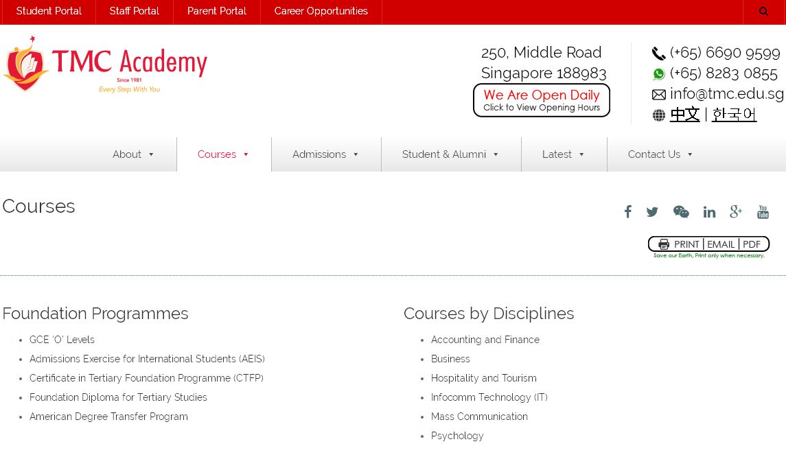 新加坡TMC大学 TMC Academy