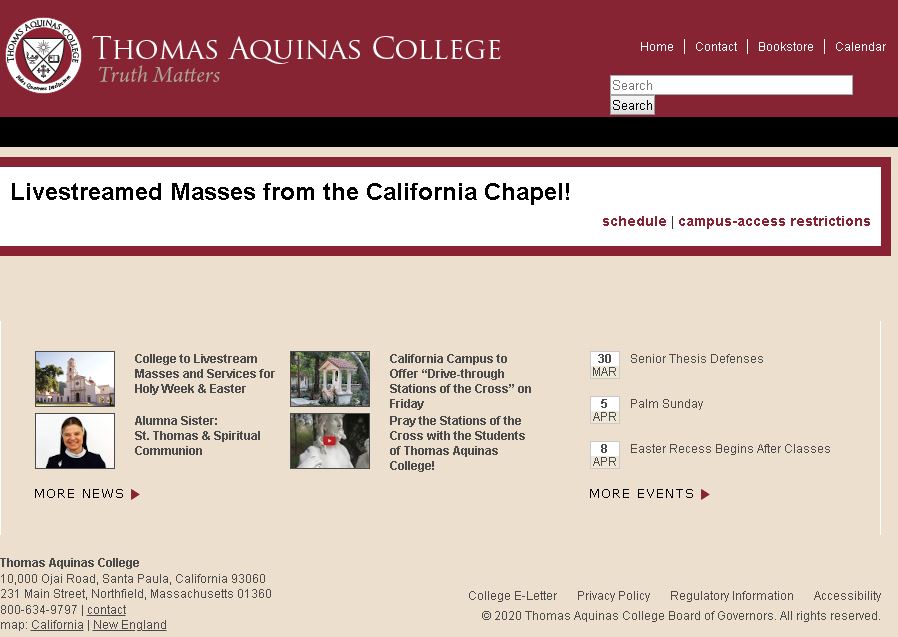 托马斯阿奎那斯学院圣保罗Thomas Aquinas College Santa Paula