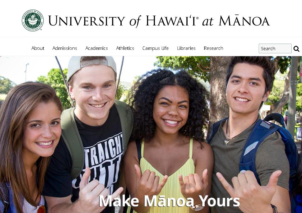 夏某夷大学玛诺分校檀香山University of Hawaii at Manoa