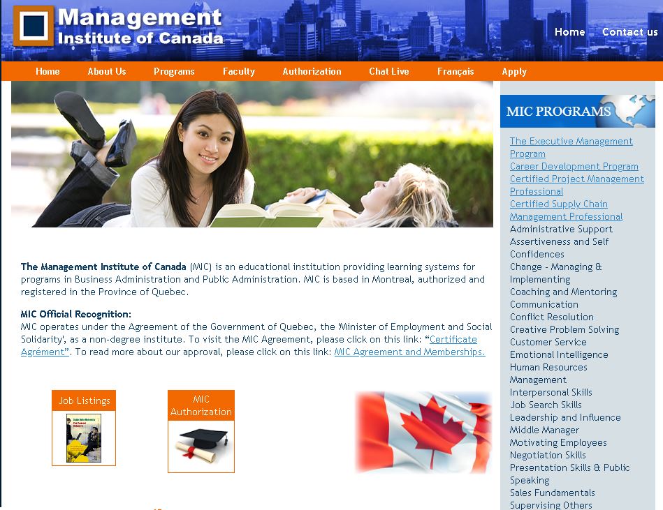 加拿大管理学院Management Institute of Canada
